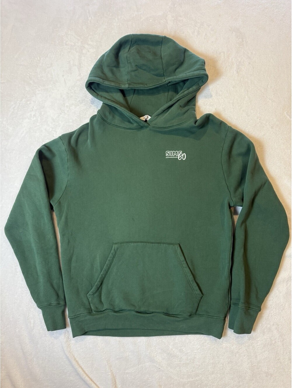 Peloton Hoodie Womens Green Pullover Sweatshirt Heavyweight USA Made Size Medium